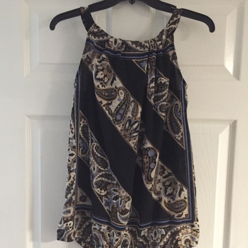 Paisley sleeveless blouse